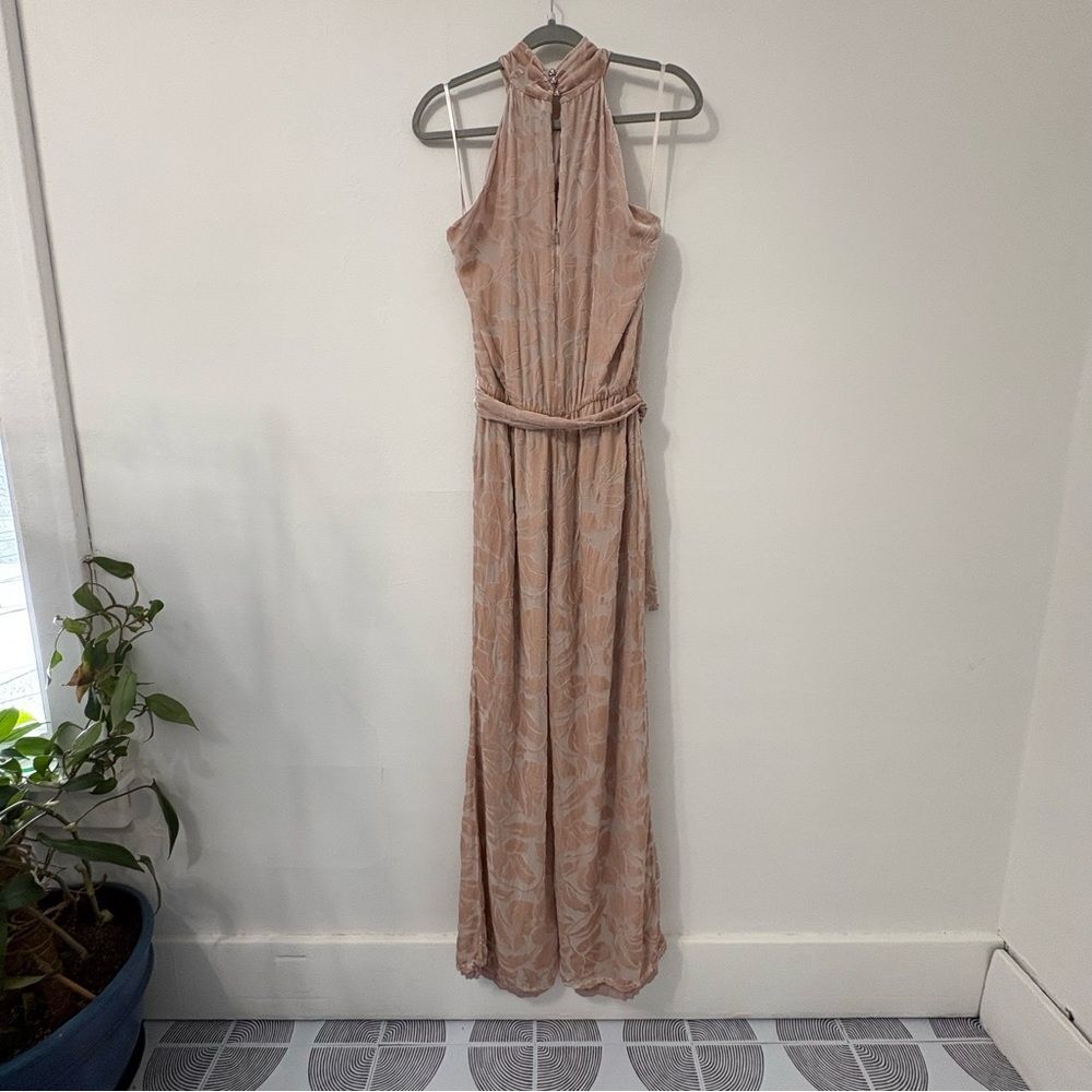 St John Resort 2018 Pink Powder Velvet Jumpsuit Sz 6 - Picture 7 of 10